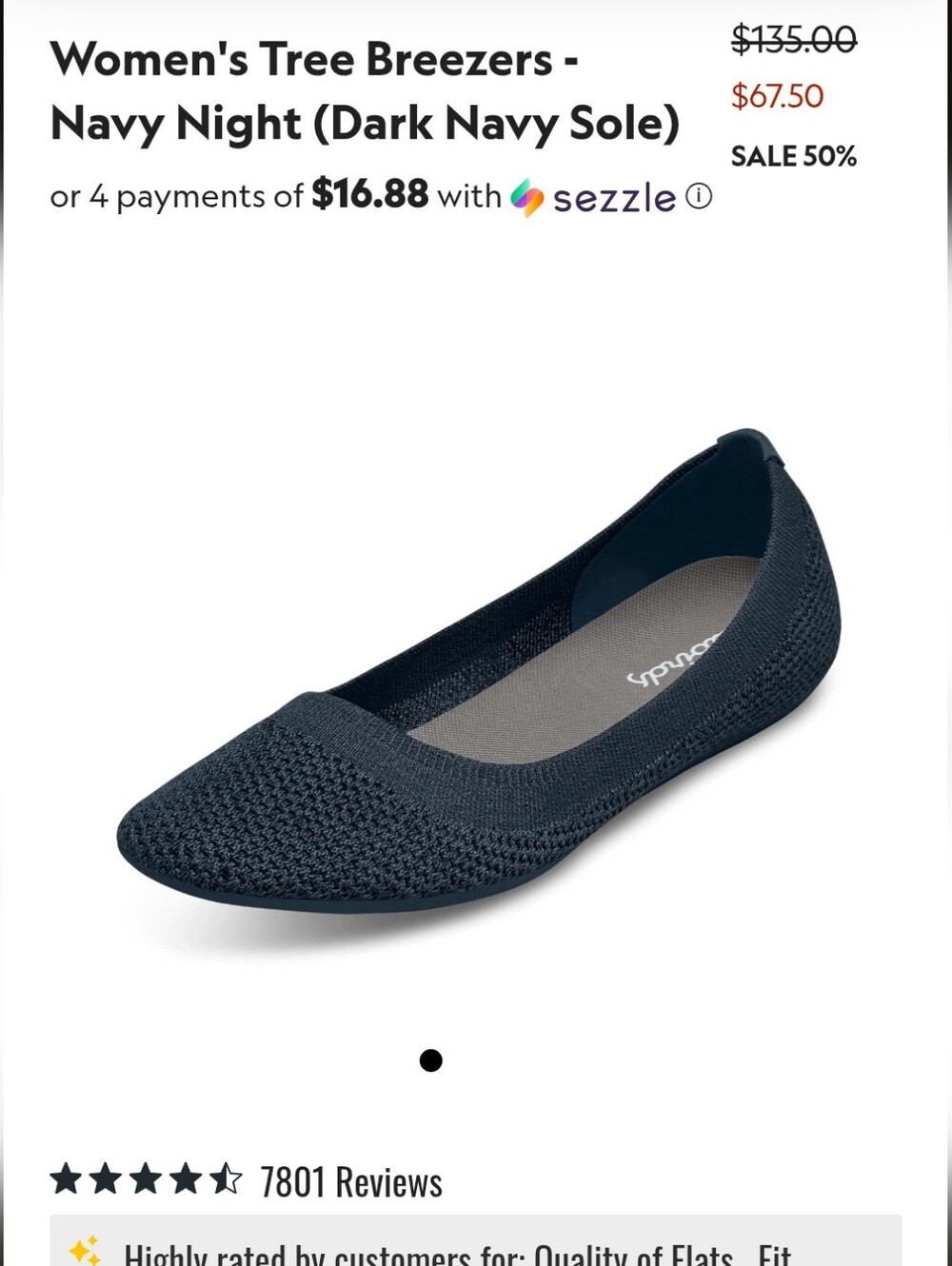 Allbirds Tree Breezers - Navy [7.5-8]